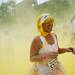 A Color Run participant makes her way through colored powder on Saturday, May 11. Daniel Brenner I AnnArbor.com